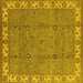Square Oriental Yellow Traditional Rug, urb1324yw
