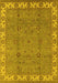 Machine Washable Oriental Yellow Traditional Rug, wshurb1324yw