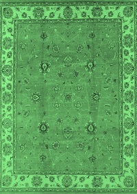 Oriental Emerald Green Traditional Rug, urb1324emgrn