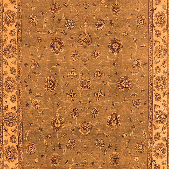 Machine Washable Oriental Orange Traditional Area Rugs, wshurb1324org