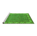 Sideview of Machine Washable Oriental Green Traditional Area Rugs, wshurb1324grn