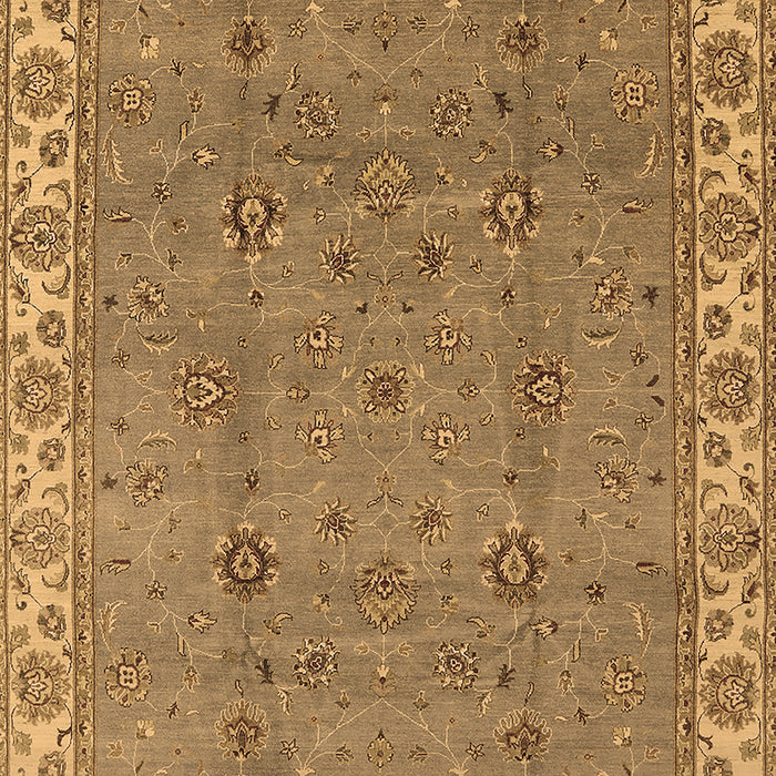 Machine Washable Oriental Brown Traditional Rug, wshurb1324brn
