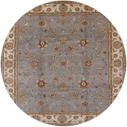 Round Machine Washable Industrial Modern Sienna Brown Rug, wshurb1324