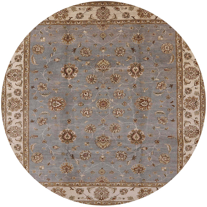 Round Machine Washable Industrial Modern Sienna Brown Rug, wshurb1324