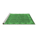 Sideview of Machine Washable Oriental Emerald Green Traditional Area Rugs, wshurb1324emgrn