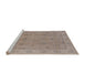 Sideview of Machine Washable Industrial Modern Dark Almond Brown Rug, wshurb1325