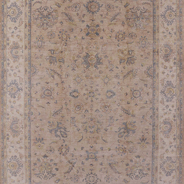 Mid-Century Modern Dark Almond Brown Oriental Rug, urb1325