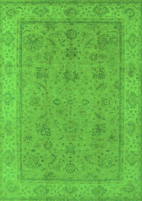 Oriental Green Traditional Rug, urb1325grn