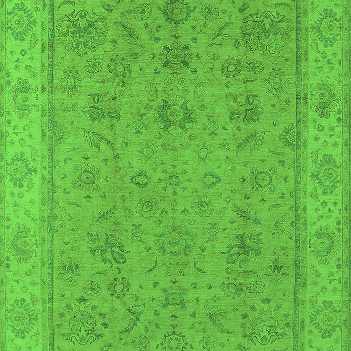 Oriental Green Traditional Rug, urb1325grn
