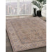 Machine Washable Industrial Modern Dark Almond Brown Rug in a Family Room, wshurb1325