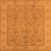Square Oriental Orange Traditional Rug, urb1325org