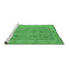 Sideview of Machine Washable Oriental Emerald Green Traditional Area Rugs, wshurb1325emgrn