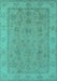 Oriental Turquoise Traditional Rug, urb1325turq