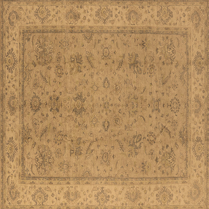 Square Oriental Brown Traditional Rug, urb1325brn