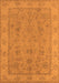 Machine Washable Oriental Orange Traditional Area Rugs, wshurb1325org