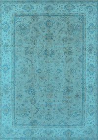 Oriental Light Blue Traditional Rug, urb1325lblu