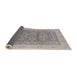 Sideview of Mid-Century Modern Granite Gray Oriental Rug, urb1326