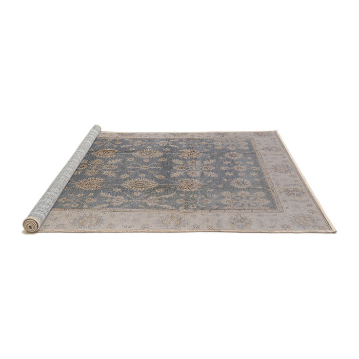 Sideview of Machine Washable Industrial Modern Granite Gray Rug, wshurb1326