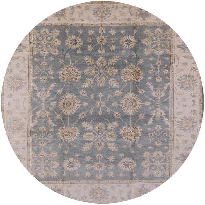 Round Machine Washable Industrial Modern Granite Gray Rug, wshurb1326