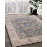 Mid-Century Modern Granite Gray Oriental Rug, urb1326