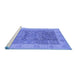 Sideview of Machine Washable Oriental Blue Traditional Rug, wshurb1326blu