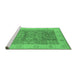 Sideview of Machine Washable Oriental Emerald Green Traditional Area Rugs, wshurb1326emgrn