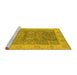 Sideview of Machine Washable Oriental Yellow Traditional Rug, wshurb1326yw