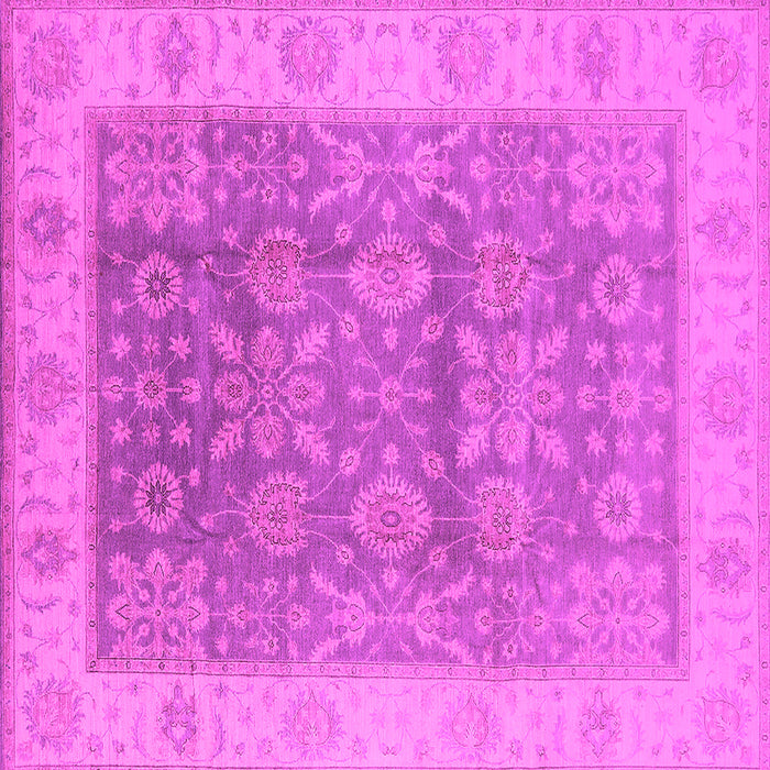 Square Oriental Pink Traditional Rug, urb1326pnk