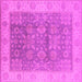 Square Oriental Pink Traditional Rug, urb1326pnk