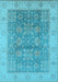 Oriental Light Blue Traditional Rug, urb1326lblu