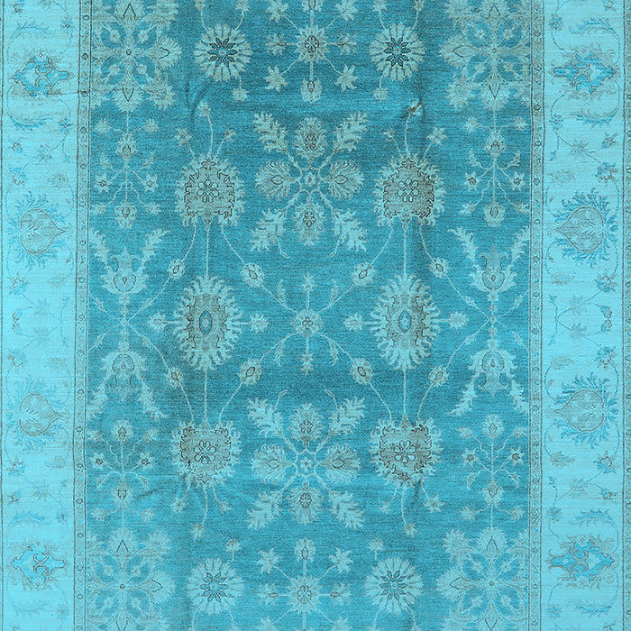 Oriental Light Blue Traditional Rug, urb1326lblu