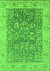 Oriental Green Traditional Rug, urb1326grn