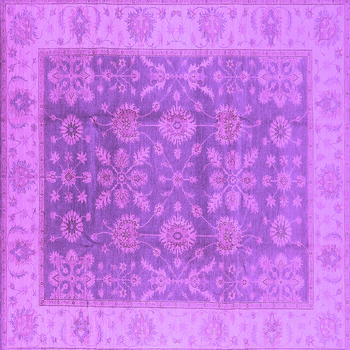 Square Oriental Purple Traditional Rug, urb1326pur