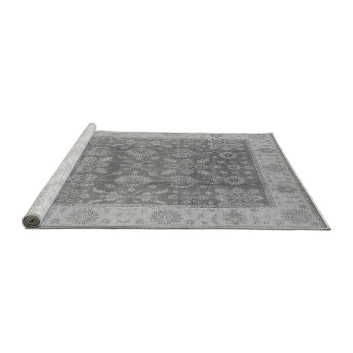 Sideview of Machine Washable Oriental Gray Traditional Rug, wshurb1326gry