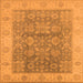 Square Oriental Orange Traditional Rug, urb1326org