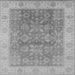 Square Machine Washable Oriental Gray Traditional Rug, wshurb1326gry