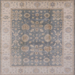 Square Mid-Century Modern Granite Gray Oriental Rug, urb1326