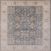 Square Mid-Century Modern Granite Gray Oriental Rug, urb1326