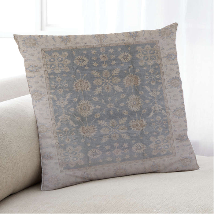 Lifestyle Image of Mid-Century Modern Urban Square Granite Gray Throw Pillow, 18 inch by 18 inch, pwurb1326