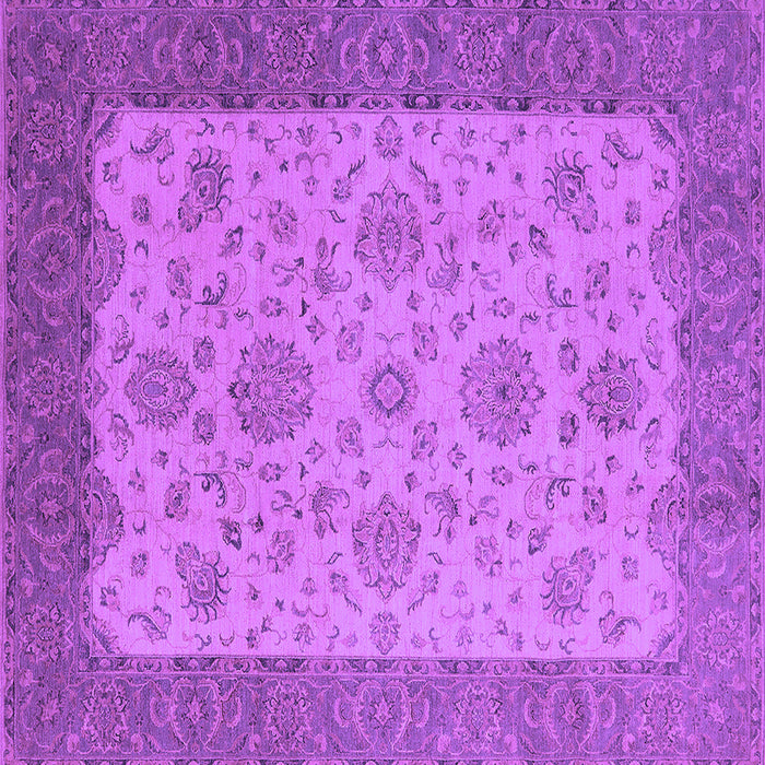 Square Machine Washable Oriental Purple Traditional Area Rugs, wshurb1327pur