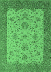 Oriental Emerald Green Traditional Rug, urb1327emgrn