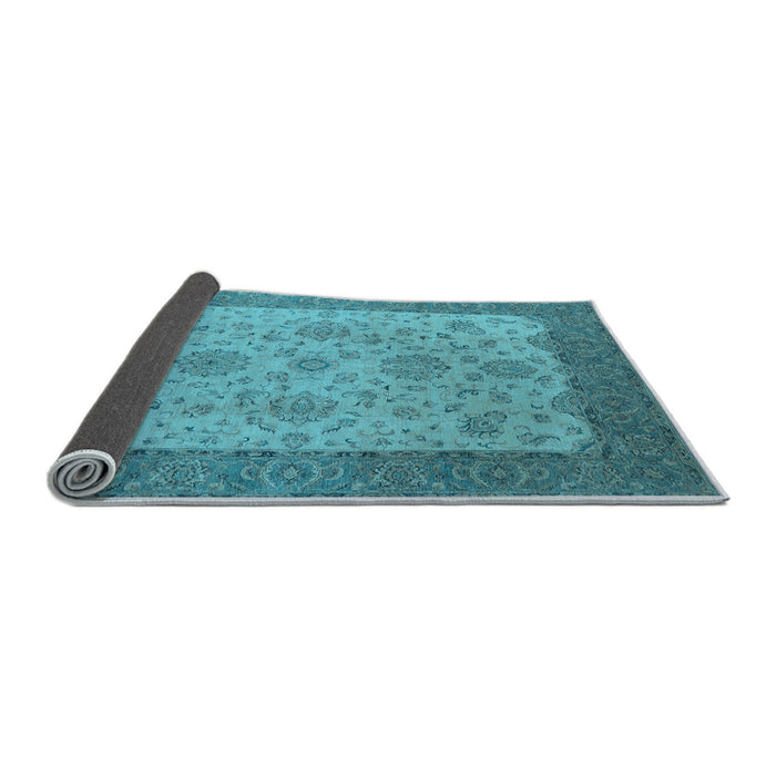 Sideview of Oriental Light Blue Traditional Rug, urb1327lblu