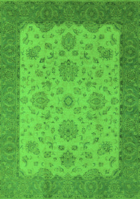 Oriental Green Traditional Rug, urb1327grn