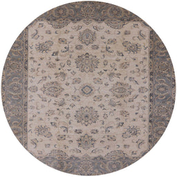 Round Machine Washable Industrial Modern Sandstone Brown Rug, wshurb1327