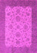 Machine Washable Oriental Pink Traditional Rug, wshurb1327pnk