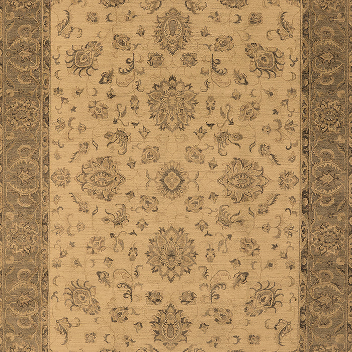 Machine Washable Oriental Brown Traditional Rug, wshurb1327brn