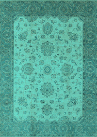 Oriental Turquoise Traditional Rug, urb1327turq