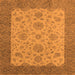 Square Machine Washable Oriental Orange Traditional Area Rugs, wshurb1327org