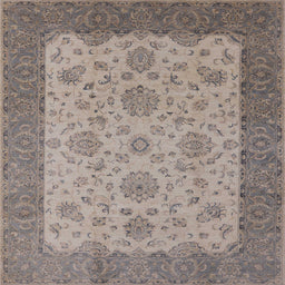 Square Machine Washable Industrial Modern Sandstone Brown Rug, wshurb1327