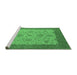 Sideview of Machine Washable Oriental Emerald Green Traditional Area Rugs, wshurb1327emgrn